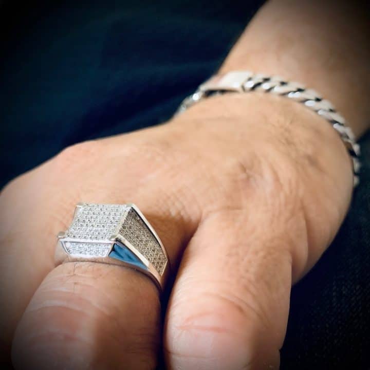 טבעת כסף S925 משובצת מנהטן