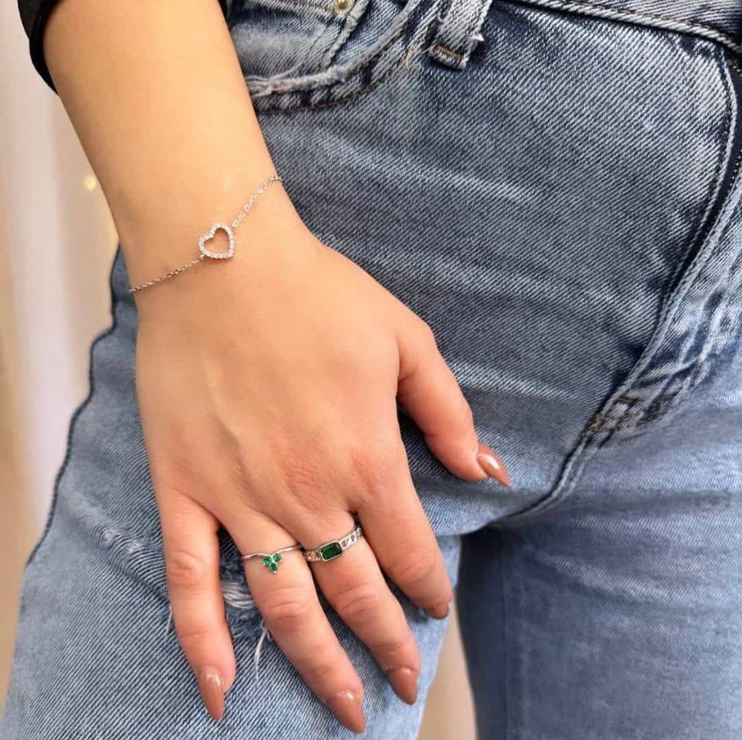 טבעת כסף 925 אסיה אבן ירוקה